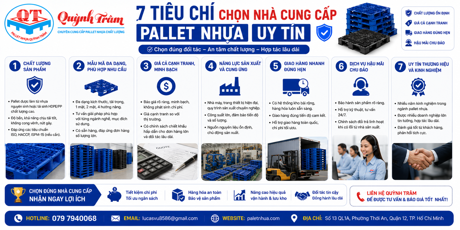 7 Tiêu Chí Chọn Nhà Cung Cấp Pallet Nhựa Uy Tín